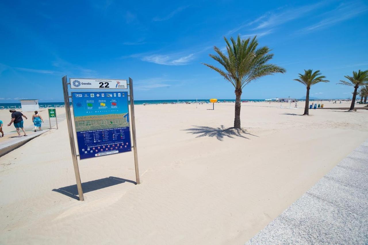 Apartament 100 M De Playa De Gandia 3 -4 Personas Parking Ascensor Kültér fotó